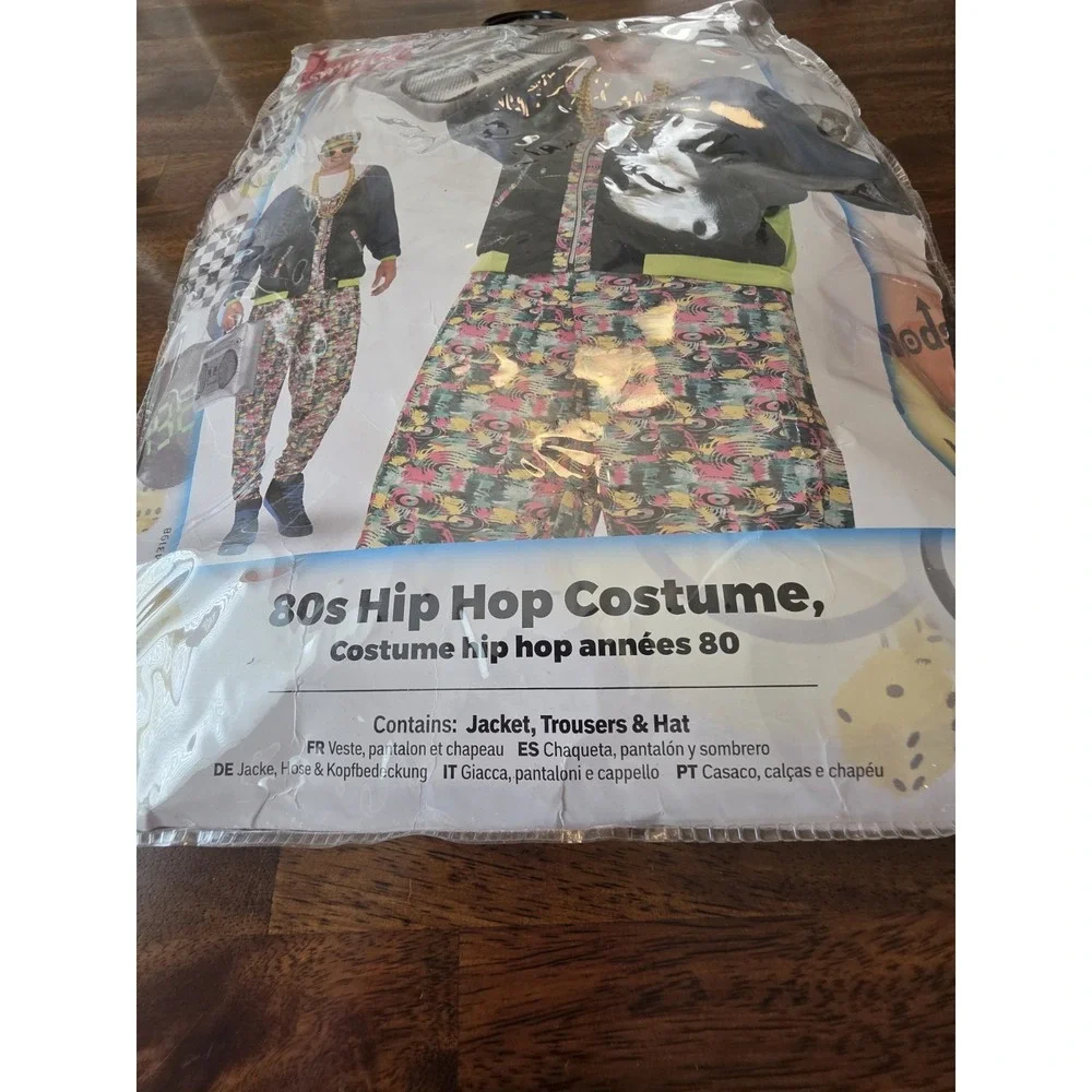80s Hip Hop Costume Adult Vanilla Ice Style Jacket Trousers and Hat
